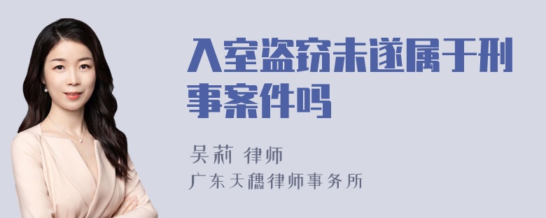 入室盗窃未遂属于刑事案件吗