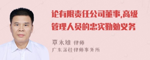 论有限责任公司董事,高级管理人员的忠实勤勉义务