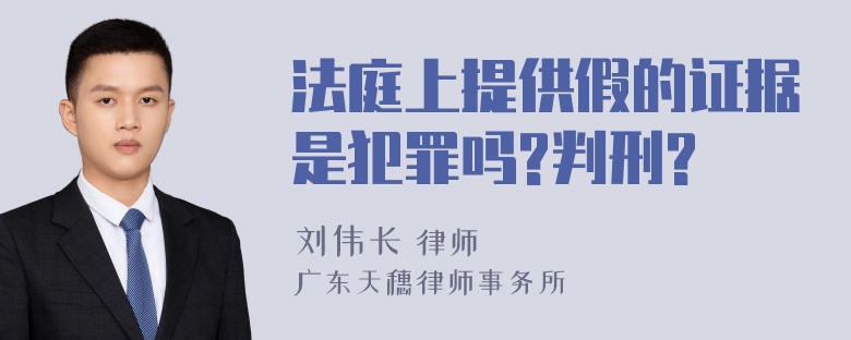 法庭上提供假的证据是犯罪吗?判刑?