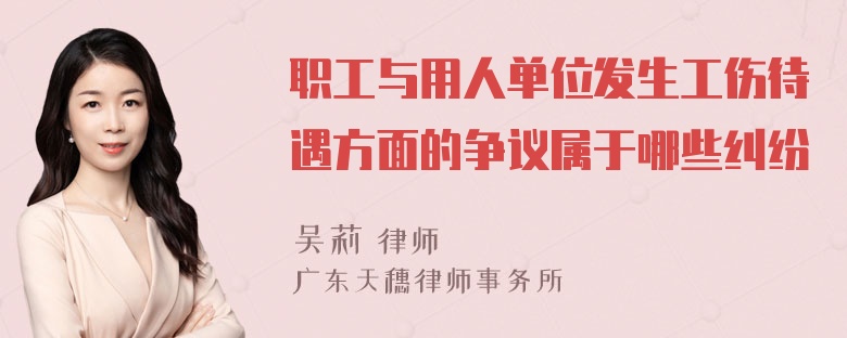 职工与用人单位发生工伤待遇方面的争议属于哪些纠纷