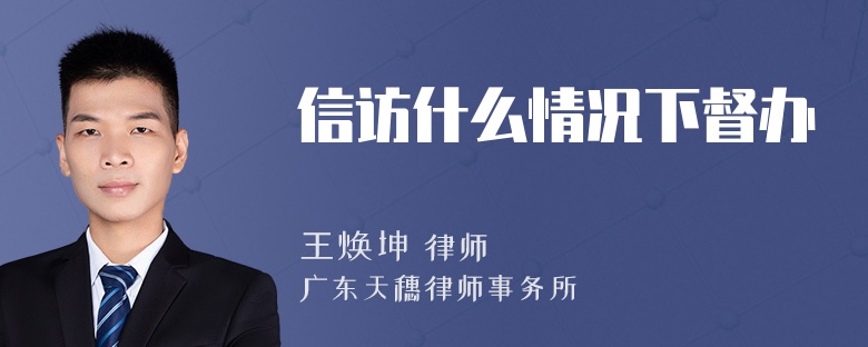 信访什么情况下督办