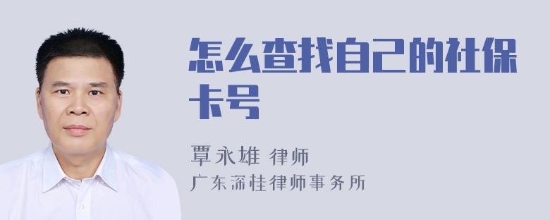 怎么查找自己的社保卡号