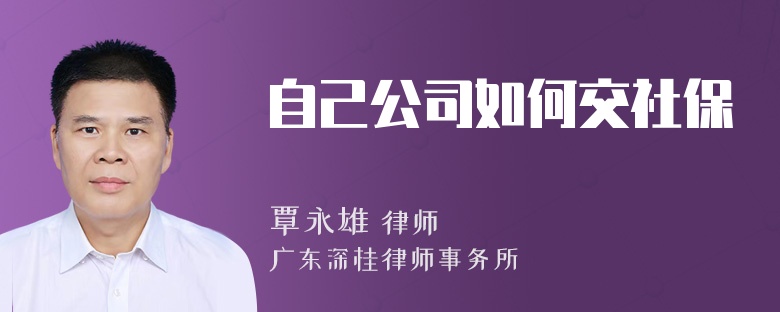 自己公司如何交社保