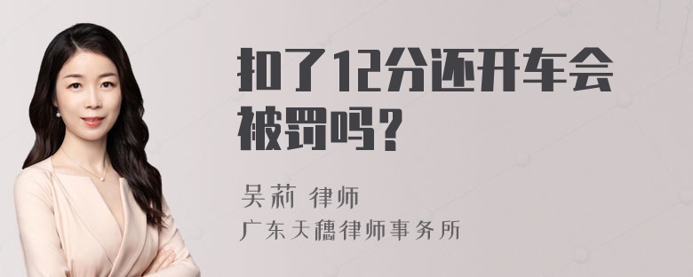 扣了12分还开车会被罚吗？