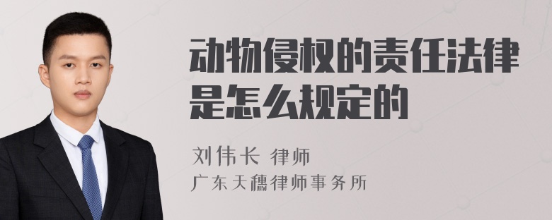 动物侵权的责任法律是怎么规定的