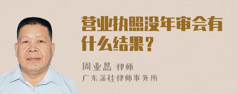 营业执照没年审会有什么结果？