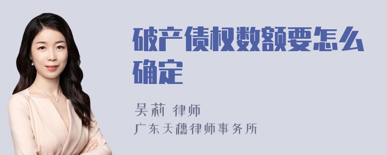 破产债权数额要怎么确定