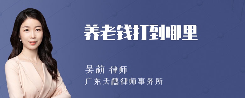 养老钱打到哪里