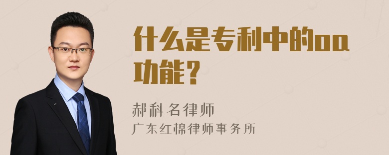 什么是专利中的oa功能？