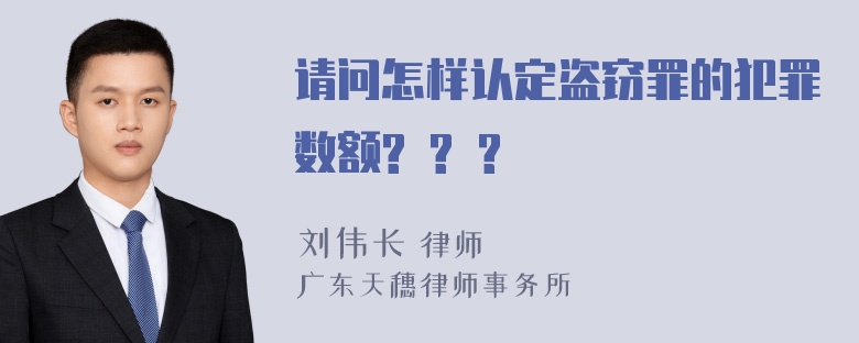 请问怎样认定盗窃罪的犯罪数额? ? ?