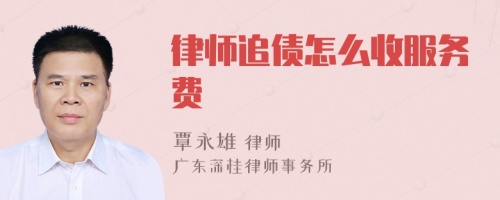 律师追债怎么收服务费