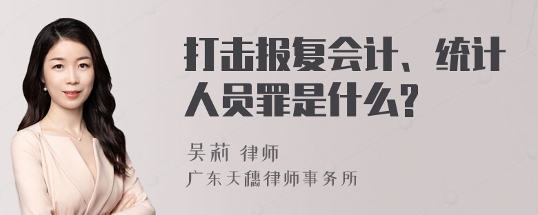 打击报复会计、统计人员罪是什么?