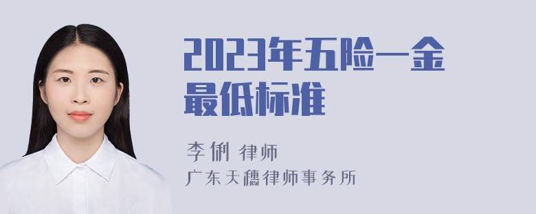 2023年五险一金最低标准