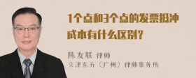 1个点和3个点的发票抵冲成本有什么区别？