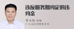 违反服务期约定的违约金