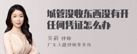 城管没收东西没有开任何凭证怎么办