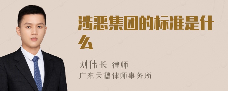 涉恶集团的标准是什么