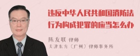 违反中华人民共和国消防法行为构成犯罪的应当怎么办