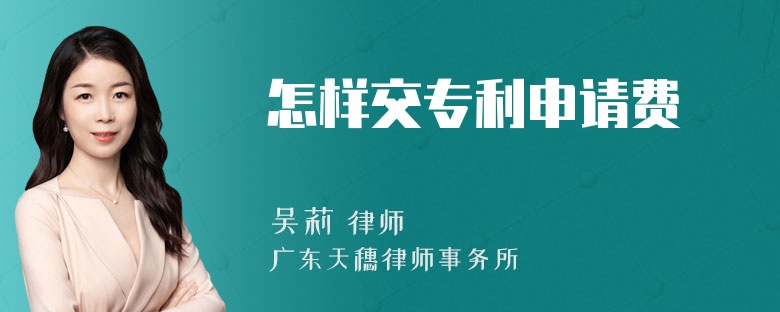 怎样交专利申请费