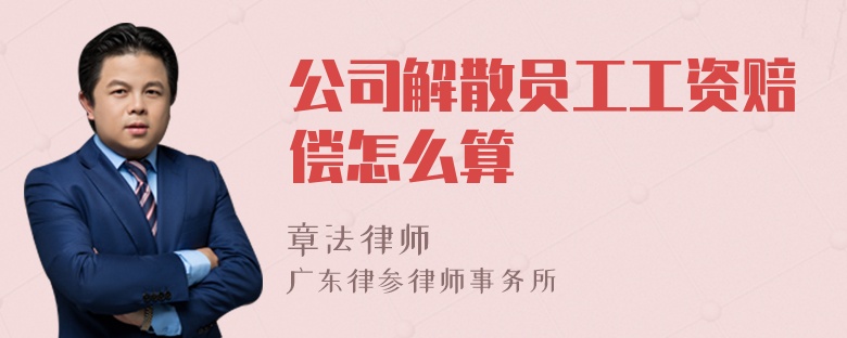 公司解散员工工资赔偿怎么算