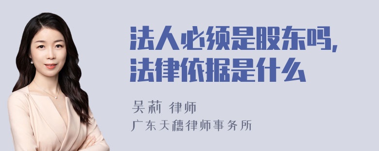 法人必须是股东吗，法律依据是什么