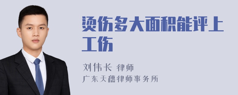 烫伤多大面积能评上工伤