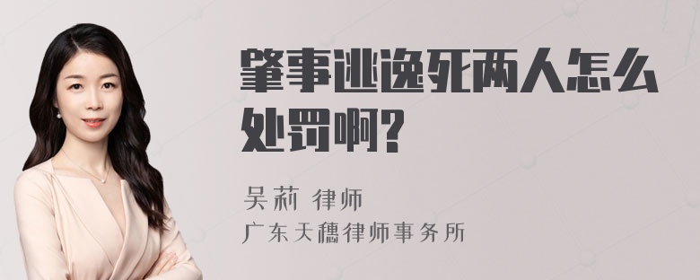 肇事逃逸死两人怎么处罚啊?