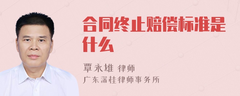 合同终止赔偿标准是什么