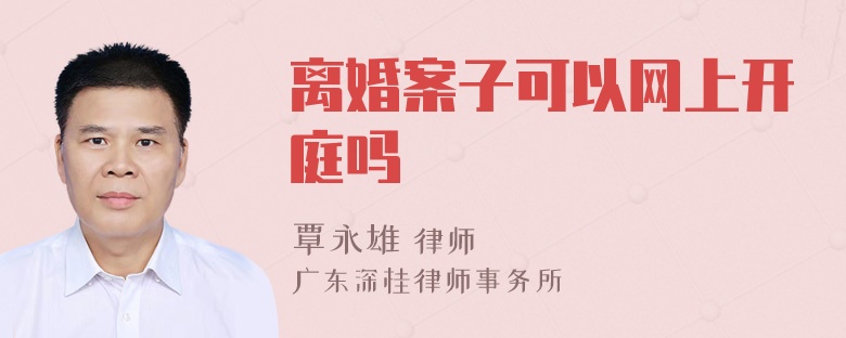 离婚案子可以网上开庭吗