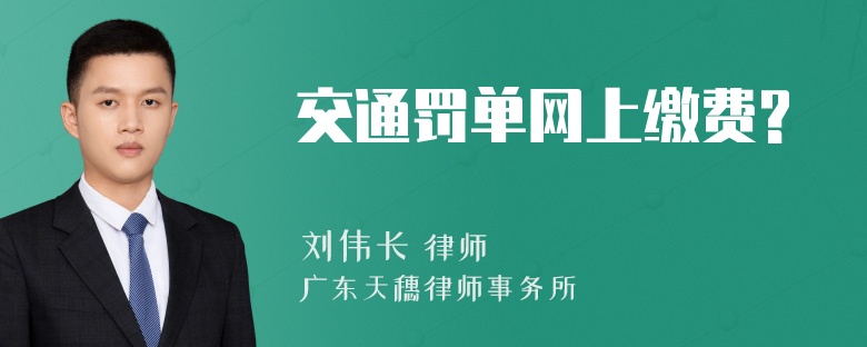 交通罚单网上缴费?