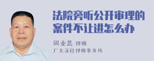 法院旁听公开审理的案件不让进怎么办