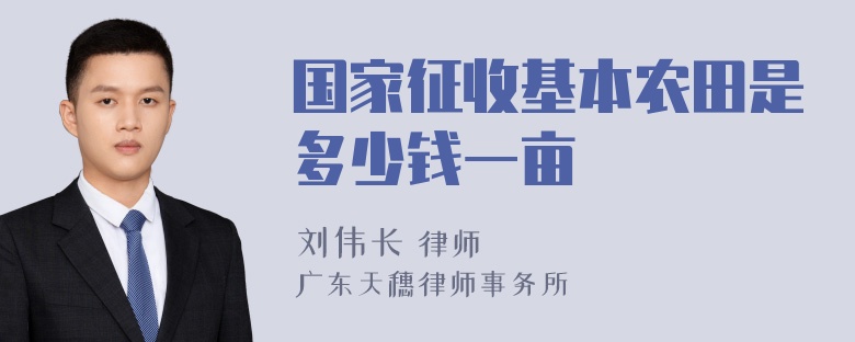 国家征收基本农田是多少钱一亩