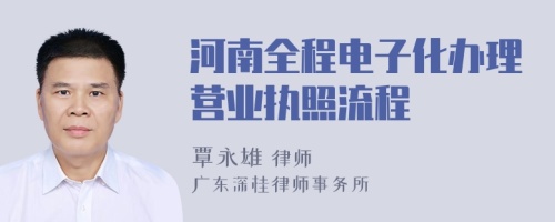 河南全程电子化办理营业执照流程