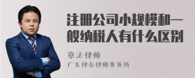 注册公司小规模和一般纳税人有什么区别