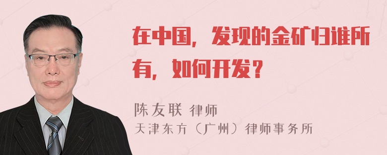 在中国，发现的金矿归谁所有，如何开发？