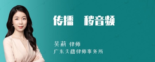 传播婬秽音频