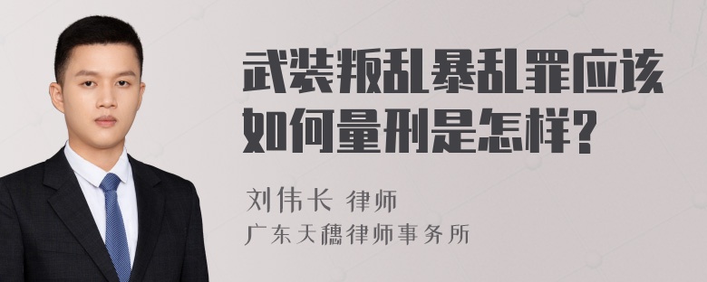 武装叛乱暴乱罪应该如何量刑是怎样?