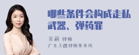 哪些条件会构成走私武器、弹药罪