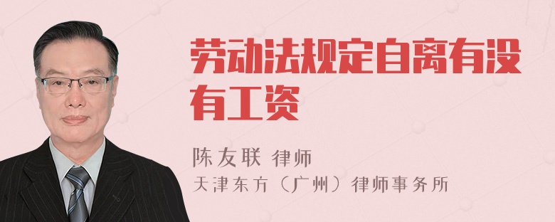 劳动法规定自离有没有工资