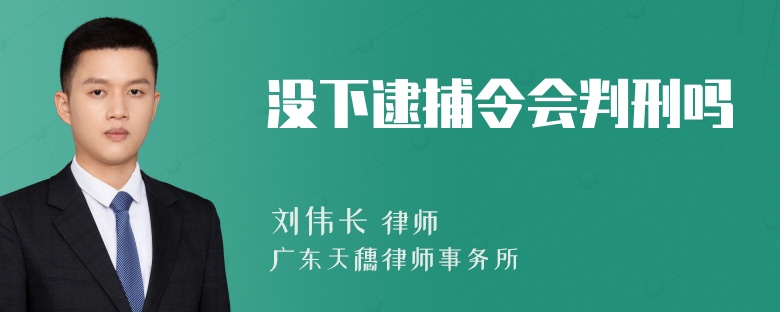 没下逮捕令会判刑吗