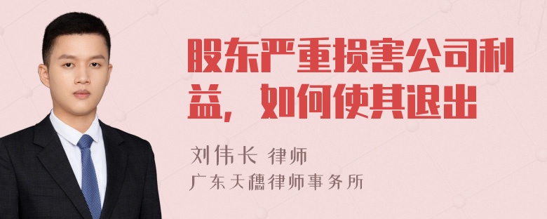 股东严重损害公司利益，如何使其退出