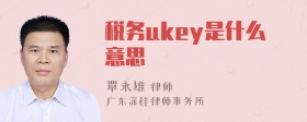 税务ukey是什么意思