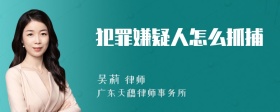 犯罪嫌疑人怎么抓捕