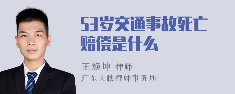 53岁交通事故死亡赔偿是什么