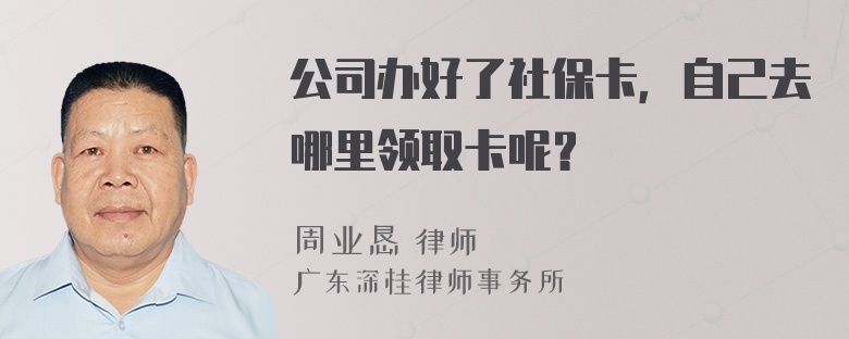 公司办好了社保卡，自己去哪里领取卡呢？