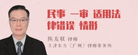 民事 一审 适用法律错误 情形