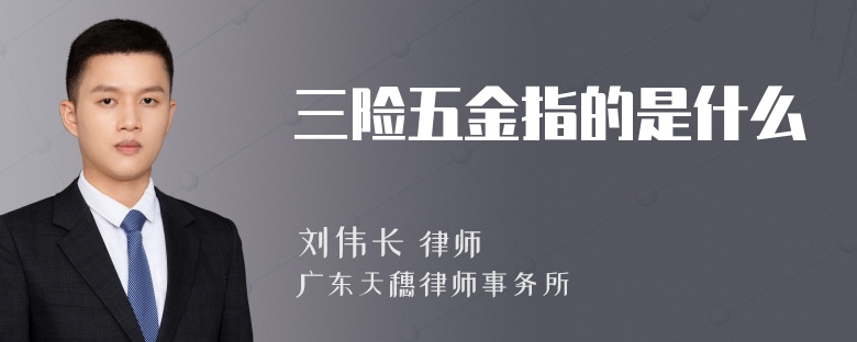 三险五金指的是什么