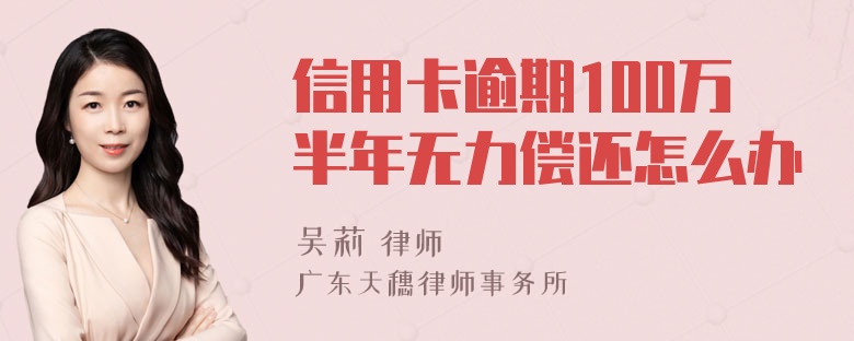 信用卡逾期100万半年无力偿还怎么办