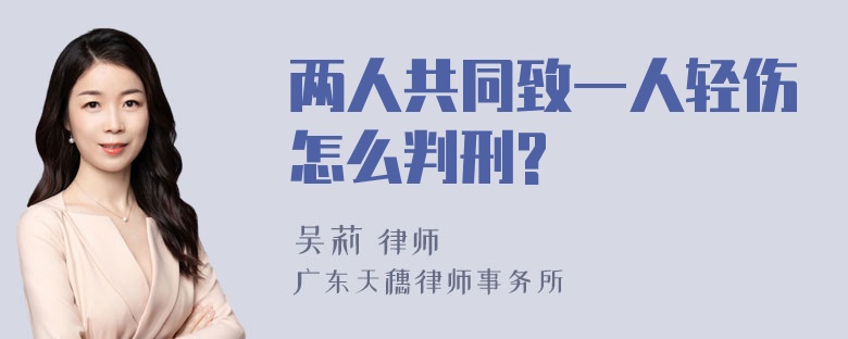 两人共同致一人轻伤怎么判刑?