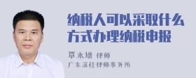 纳税人可以采取什么方式办理纳税申报